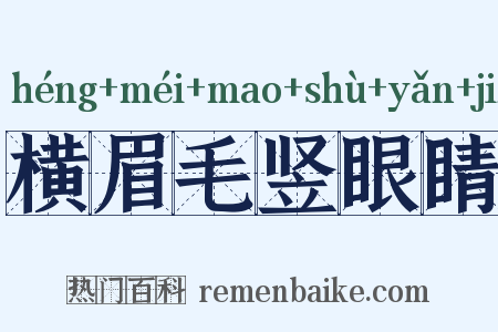 横眉毛竖眼睛是什么意思的图片